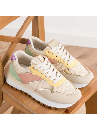 Pantofi sport cod MK060 Beige/Pink