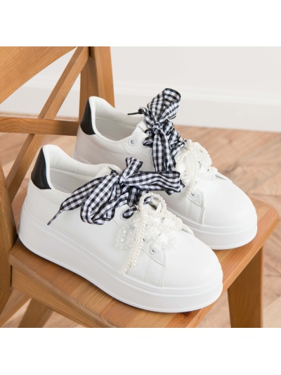 Pantofi sport cod MK062 White/Black