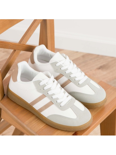 Pantofi sport cod T003 White/Beige