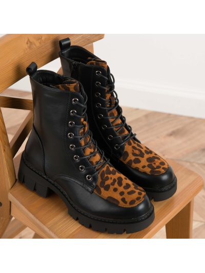 Ghete cod H012 Black/Leo