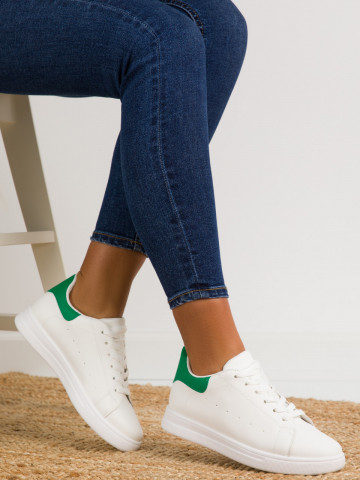 Pantofi sport cod J1871 White/Green