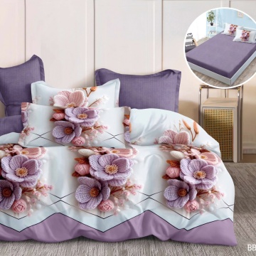 Lenjerie Finet 5D 6 Piese cu Elastic pentru Pat Matrimonial-BB 11