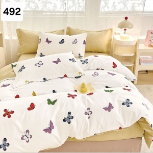 Lenjerie Finet 6 Piese cu Cearceaf Normal pentru Pat Matrimonial-GR6E 492