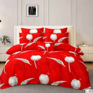 Lenjerie Finet 6 Piese cu Cearceaf Normal pentru Pat Matrimonial-GR6L 382
