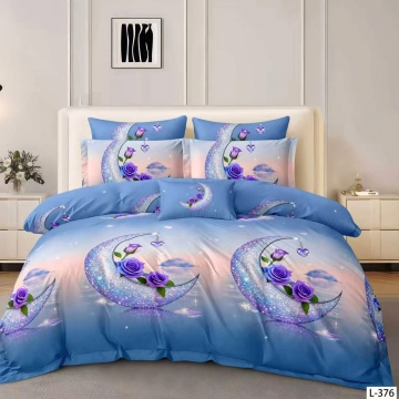 Lenjerie Finet 6 Piese cu Cearceaf Normal pentru Pat Matrimonial-GR6L 376