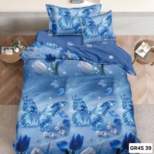 Lenjerie 1 Persoană din Finet 4 Piese Cearceaf cu Elastic-GR4S 39