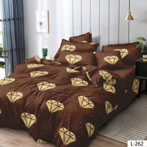 Lenjerie cu Elastic din Finet 4 Piese pentru Pat Matrimonial-FE4L 262