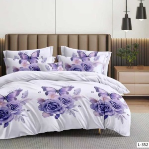 Lenjerie cu Elastic din Finet 4 Piese pentru Pat Matrimonial-FE4L 352