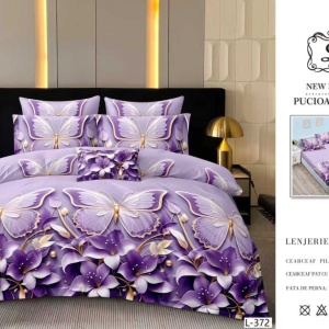 Lenjerie cu Elastic din Finet 4 Piese pentru Pat Matrimonial-FE4L 372 - Img 2