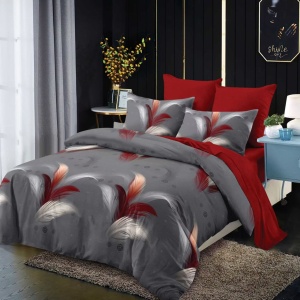 Lenjerie Finet 6 Piese cu Cearceaf Normal pentru Pat Matrimonial-GR6C 888
