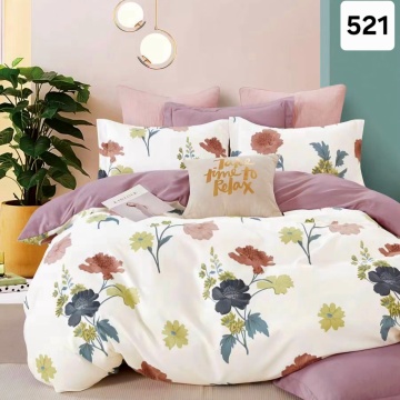 Lenjerie Finet 6 Piese cu Cearceaf Normal pentru Pat Matrimonial-GR6E 521