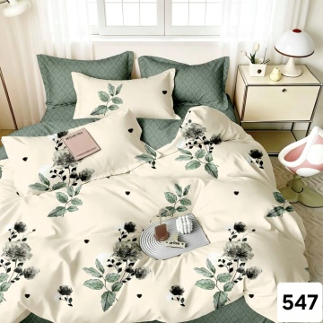 Lenjerie Finet 6 Piese cu Cearceaf Normal pentru Pat Matrimonial-GR6E 547