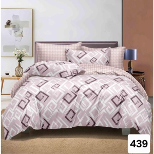 Lenjerie Finet 6 Piese cu Cearceaf Normal pentru Pat Matrimonial-GR6E 439