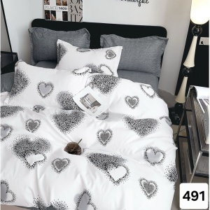 Lenjerie Finet 6 Piese cu Cearceaf Normal pentru Pat Matrimonial-GR6E 491