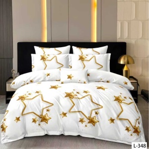 Lenjerie Finet 6 Piese cu Cearceaf Normal pentru Pat Matrimonial-GR6L 348