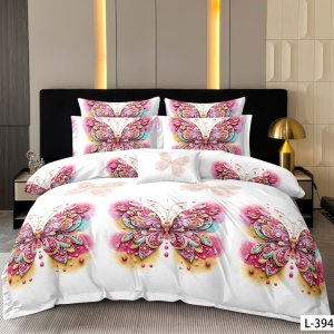 Lenjerie Finet 6 Piese cu Cearceaf Normal pentru Pat Matrimonial-GR6L 394