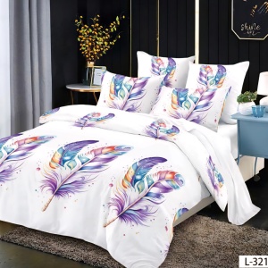 Lenjerie Finet 6 Piese cu Cearceaf Normal pentru Pat Matrimonial-GR6L 321