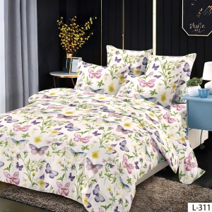 Lenjerie Finet 6 Piese cu Cearceaf Normal pentru Pat Matrimonial-GR6L 311