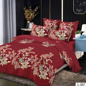 Lenjerie Finet 6 Piese cu Cearceaf Normal pentru Pat Matrimonial-GR6L 307
