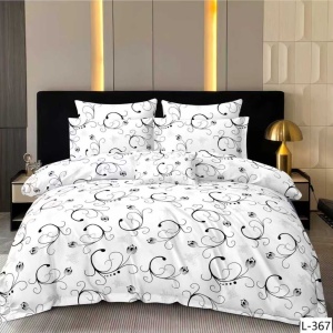 Lenjerie cu Elastic din Finet 4 Piese pentru Pat Matrimonial-FE4L 367