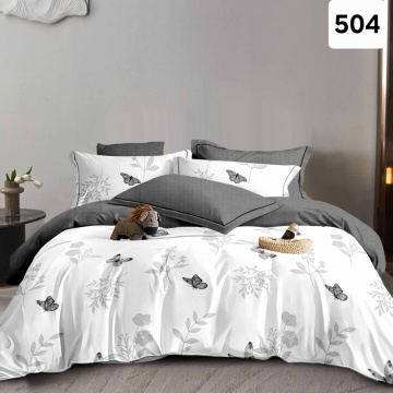 Lenjerie Finet 6 Piese cu Cearceaf Normal pentru Pat Matrimonial-GR6E 504