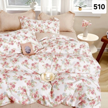 Lenjerie Finet 6 Piese cu Cearceaf Normal pentru Pat Matrimonial-GR6E 510