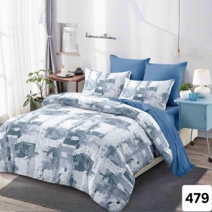 Lenjerie Finet 6 Piese cu Cearceaf Normal pentru Pat Matrimonial-GR6E 479