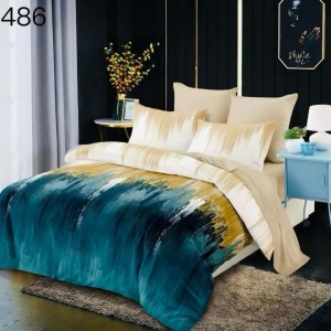 Lenjerie Finet 6 Piese cu Cearceaf Normal pentru Pat Matrimonial-GR6E 486