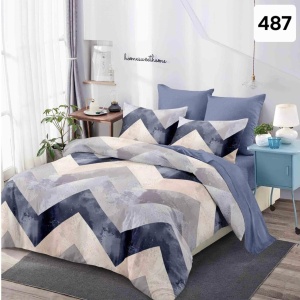 Lenjerie Finet 6 Piese cu Cearceaf Normal pentru Pat Matrimonial-GR6E 487