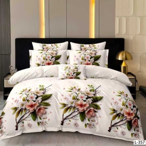 Lenjerie Finet 6 Piese cu Cearceaf Normal pentru Pat Matrimonial-GR6L 357