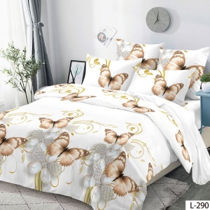 Lenjerie Finet 6 Piese cu Cearceaf Normal pentru Pat Matrimonial-GR6L 290