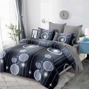 Lenjerie cu Elastic din Finet 6 Piese pentru Pat Matrimonial-FE6B 768