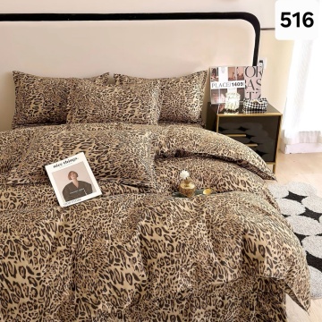 Lenjerie Finet 6 Piese cu Cearceaf Normal pentru Pat Matrimonial-GR6E 516