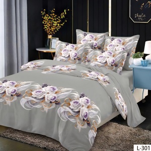 Lenjerie Finet 6 Piese cu Cearceaf Normal pentru Pat Matrimonial-GR6L 301