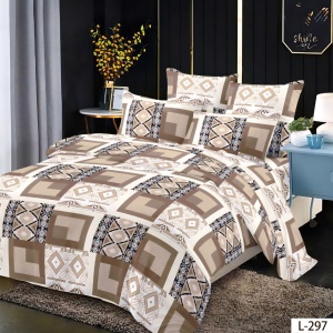 Lenjerie Finet 6 Piese cu Cearceaf Normal pentru Pat Matrimonial-GR6L 297