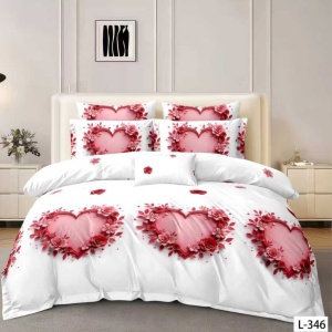 Lenjerie cu Elastic din Finet 4 Piese pentru Pat Matrimonial-FE4L 346