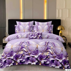 Lenjerie cu Elastic din Finet 4 Piese pentru Pat Matrimonial-FE4L 372