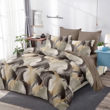 Lenjerie Finet 6 Piese cu Cearceaf Normal pentru Pat Matrimonial-GR6C 916