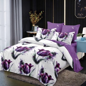 Lenjerie Finet 6 Piese cu Cearceaf Normal pentru Pat Matrimonial-GR6C 885