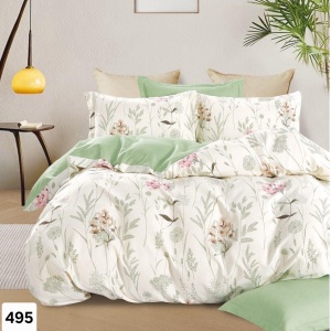 Lenjerie Finet 6 Piese cu Cearceaf Normal pentru Pat Matrimonial-GR6E 495