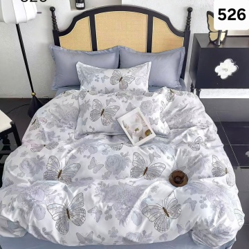 Lenjerie Finet 6 Piese cu Cearceaf Normal pentru Pat Matrimonial-GR6E 526