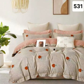 Lenjerie Finet 6 Piese cu Cearceaf Normal pentru Pat Matrimonial-GR6E 531