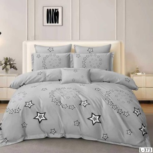 Lenjerie Finet 6 Piese cu Cearceaf Normal pentru Pat Matrimonial-GR6L 373