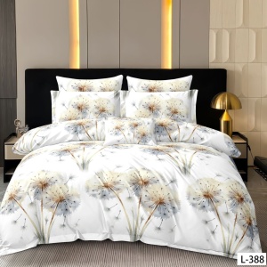 Lenjerie Finet 6 Piese cu Cearceaf Normal pentru Pat Matrimonial-GR6L 388