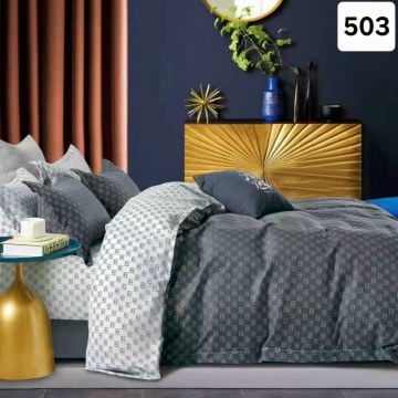 Lenjerie Finet 6 Piese cu Cearceaf Normal pentru Pat Matrimonial-GR6E 503