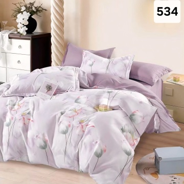 Lenjerie Finet 6 Piese cu Cearceaf Normal pentru Pat Matrimonial-GR6E 534
