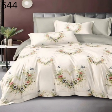 Lenjerie Finet 6 Piese cu Cearceaf Normal pentru Pat Matrimonial-GR6E 544
