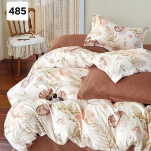 Lenjerie Finet 6 Piese cu Cearceaf Normal pentru Pat Matrimonial-GR6E 485
