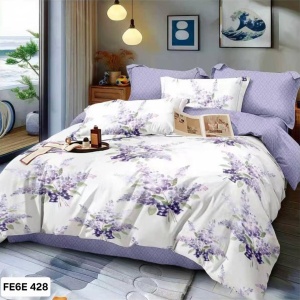 Lenjerie cu Elastic din Finet 6 Piese pentru pat Matrimonial-FE6E 428