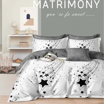 Lenjerie cu Elastic din Finet 6 Piese pentru pat Matrimonial -FE6E 464